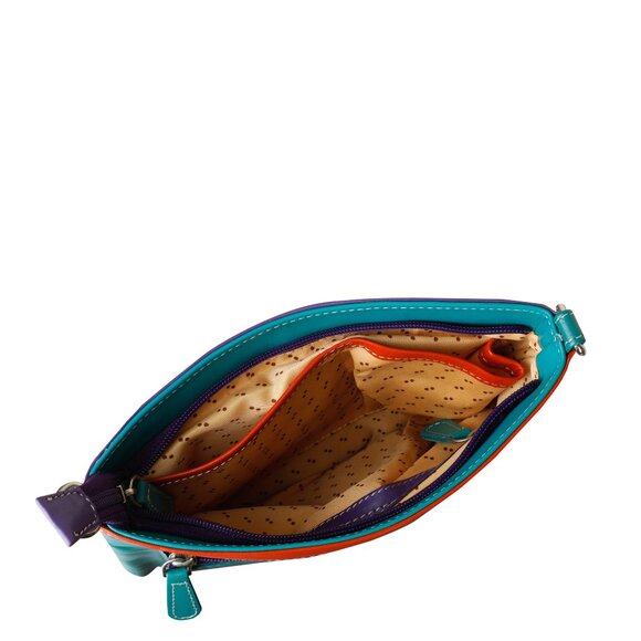 Genuine Leather Women’s Crossbody Sling Bag – Multicolour Shoulder Purse - Picture 5 of 10